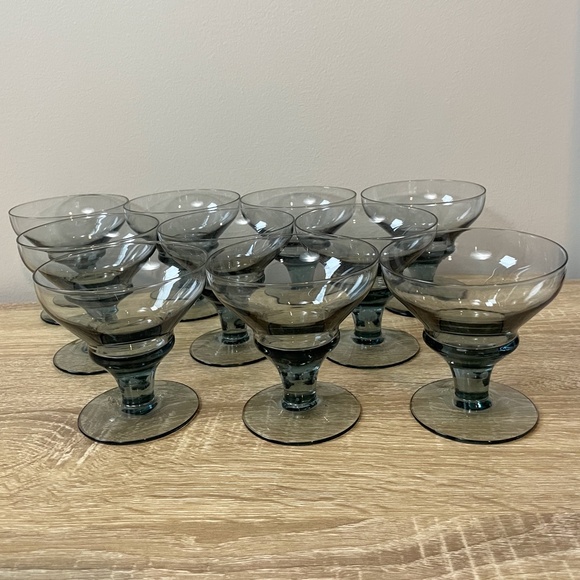 Vintage Bjorkshult Short Coupe / Sherbert Drinking Glasses- Set of 10 - Picture 5 of 8